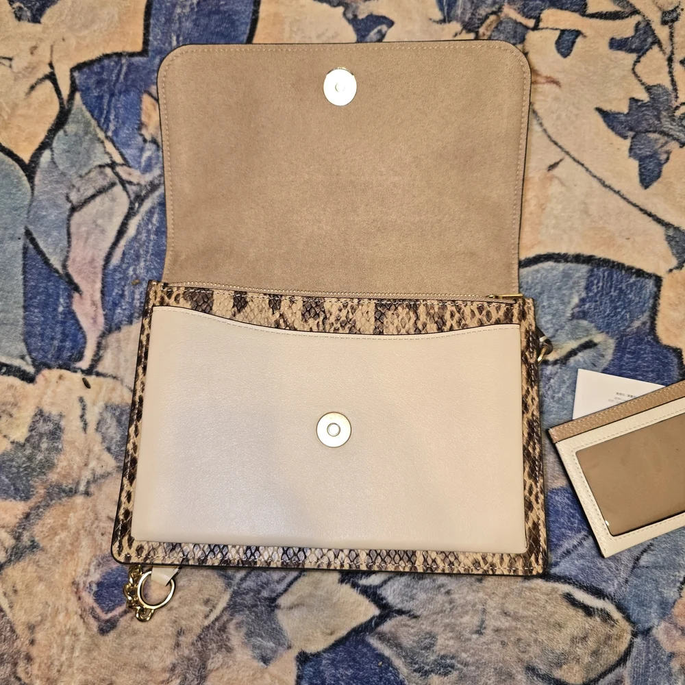 Coach Klare Snakeskin Shoulder Bag